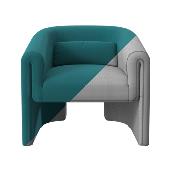 Teal Sofa split mesh chair 1